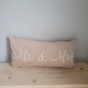 Mr & Mrs Accent Pillow